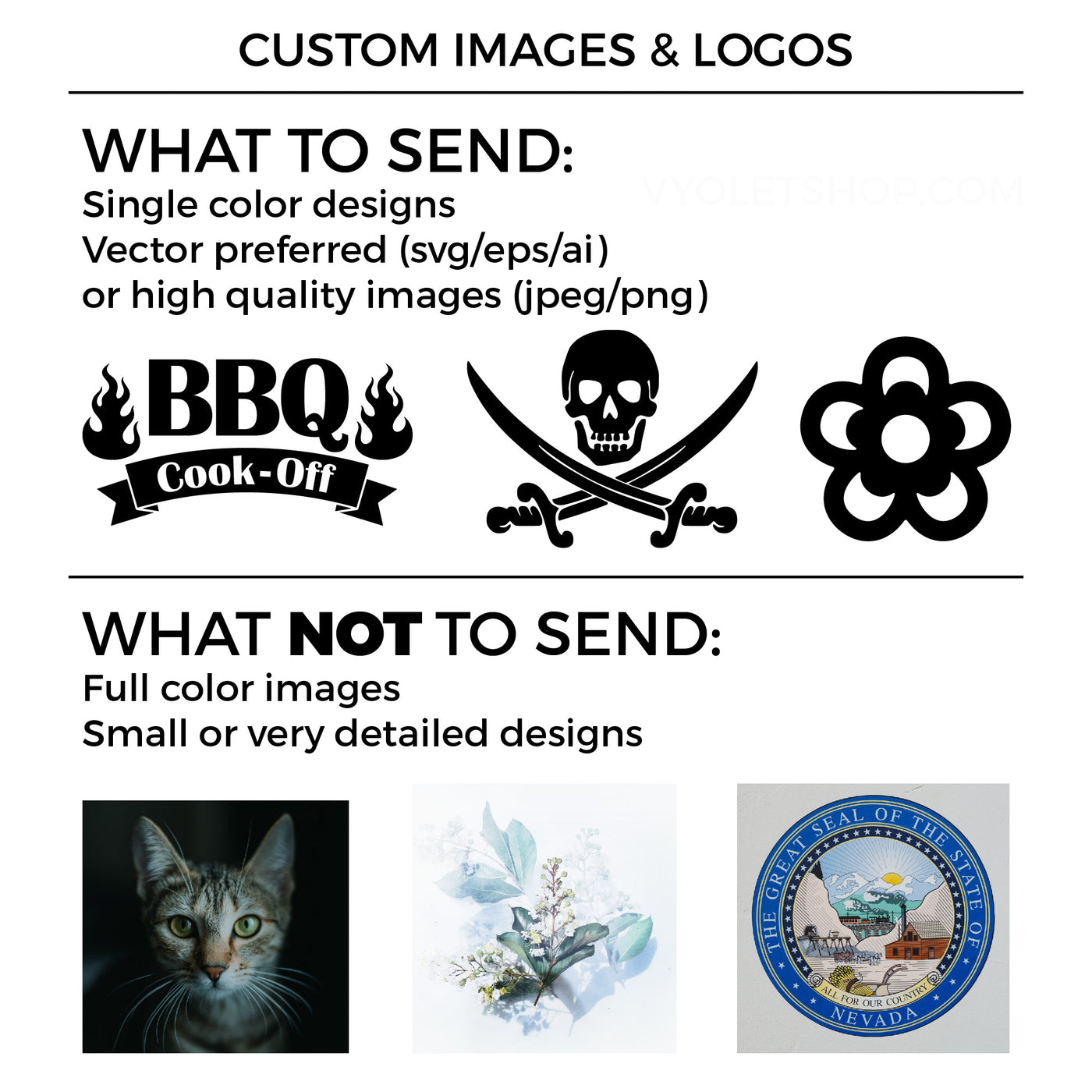 Custom Vinyl Decals - Make Your Own Personalized Decal - Any Color Text, Image or Logo