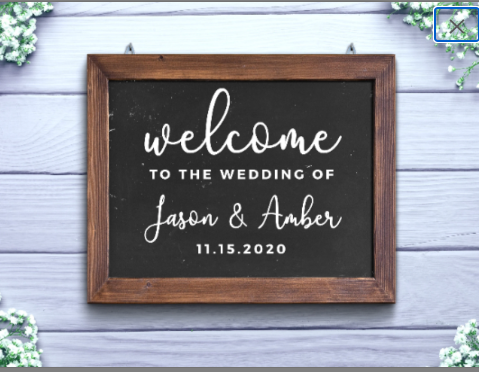 Custom Welcome to the Wedding Of Decal