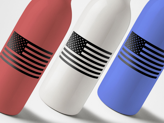 American Flag Stars and Stripes Vinyl Decal Sticker Water Bottle Tumbler Flask Decal Sticker Car Decal Sticker Window Vinyl Sticker Bumper Stickers