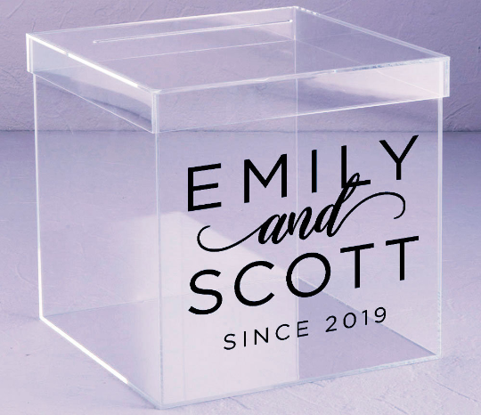 Custom Couples Names Wedding Card Box / Sign Vinyl Decal Sticker ...