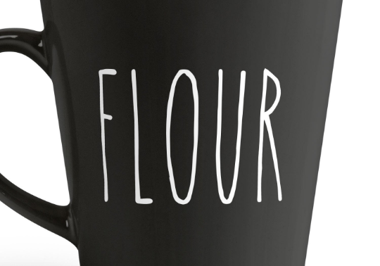 Canister & Ceramic Mug Labels Rae Dunn Inspired Coffee, Sugar, Flour, Tea Vinyl Decal Stickers Home Decor Interior DIY 