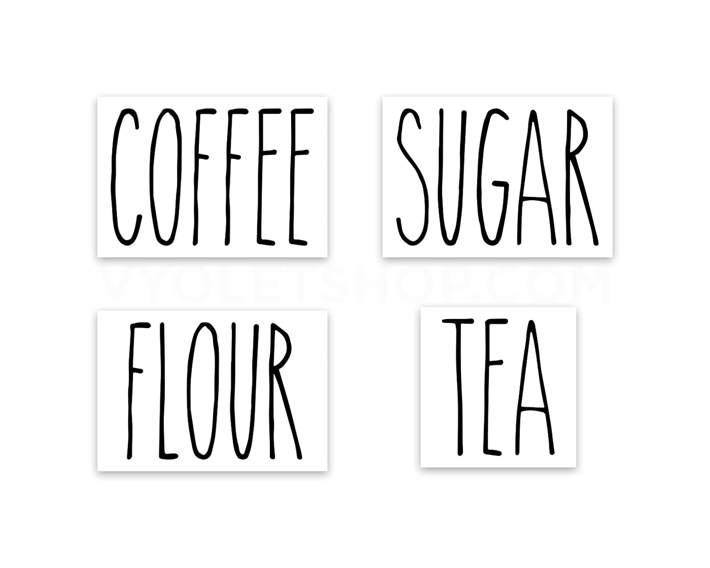 Tea Coffee Sugar Labels, Vinyl Sticker Decals, Canister Labels - Foto 8